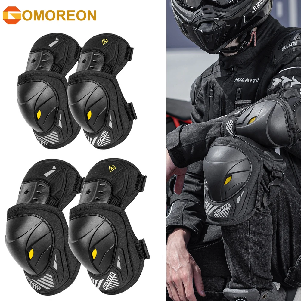 Mountain Biking Knee And Elbow Pads - GOMOREON زوج واحد من واقيات الركبة