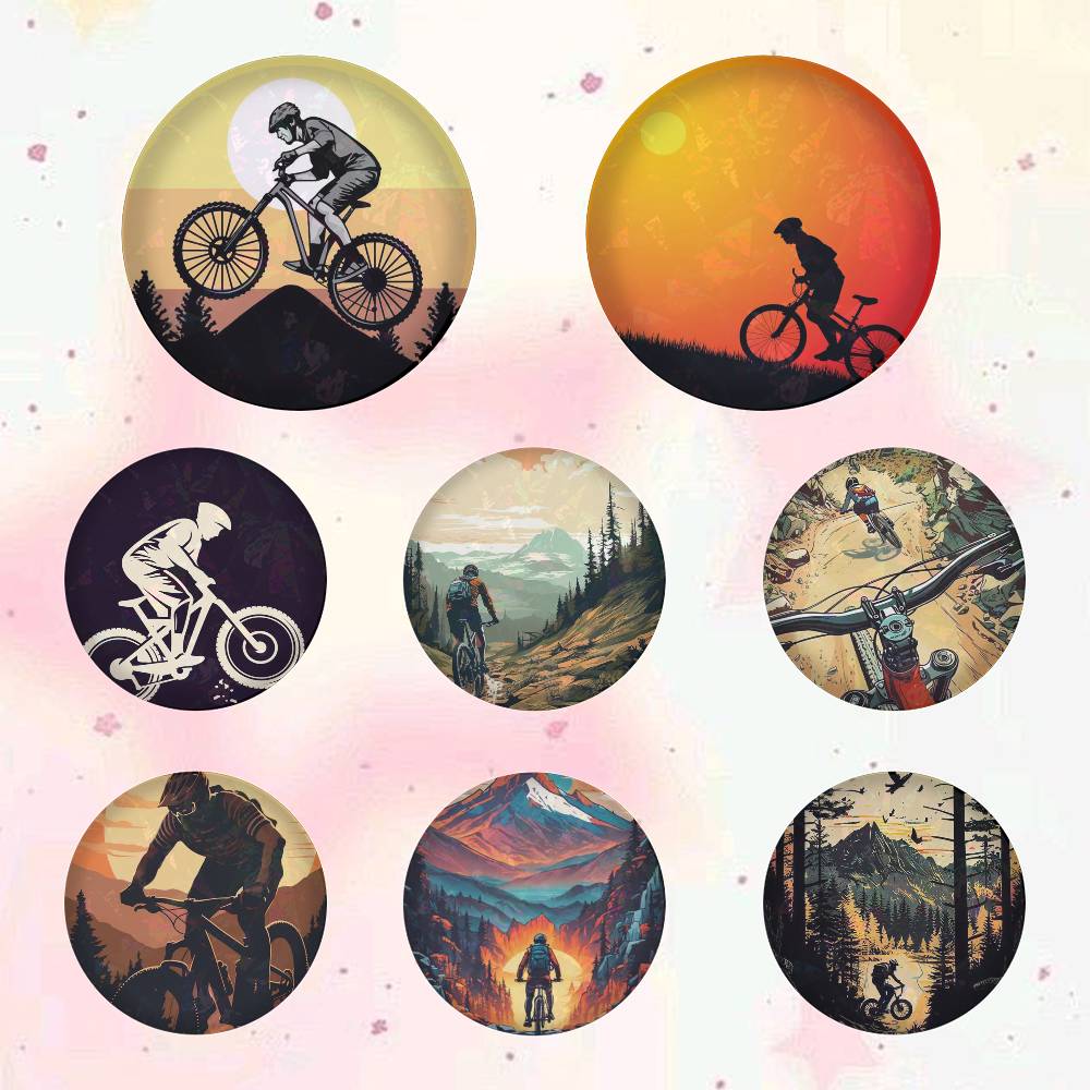 Mountain Biking Japan - دبابيس زينة كرتونية دائرية للدراجات الجبلية