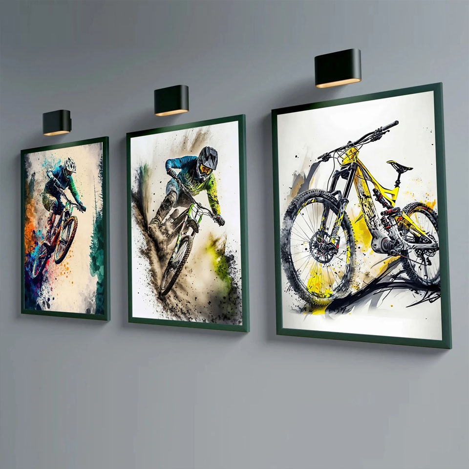 Picture Of Mountain Biking - لوحة ماسية لديكور غرفة المعيشة ،