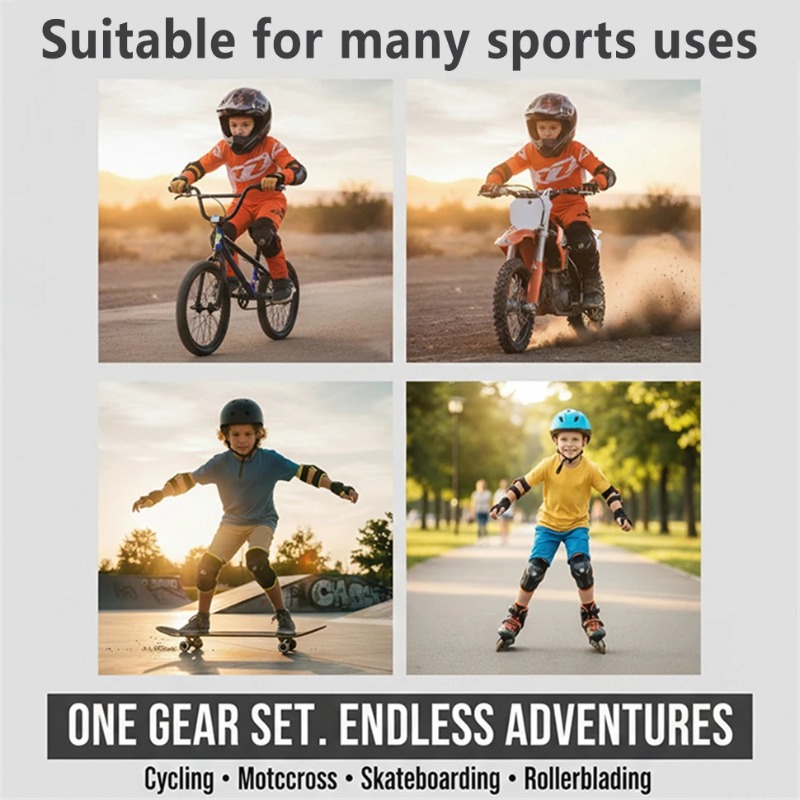 مجموعة واقيات الركبة والكوع لل - مراجعة Mountain Biking Knee And Elbow Pads وسعره
