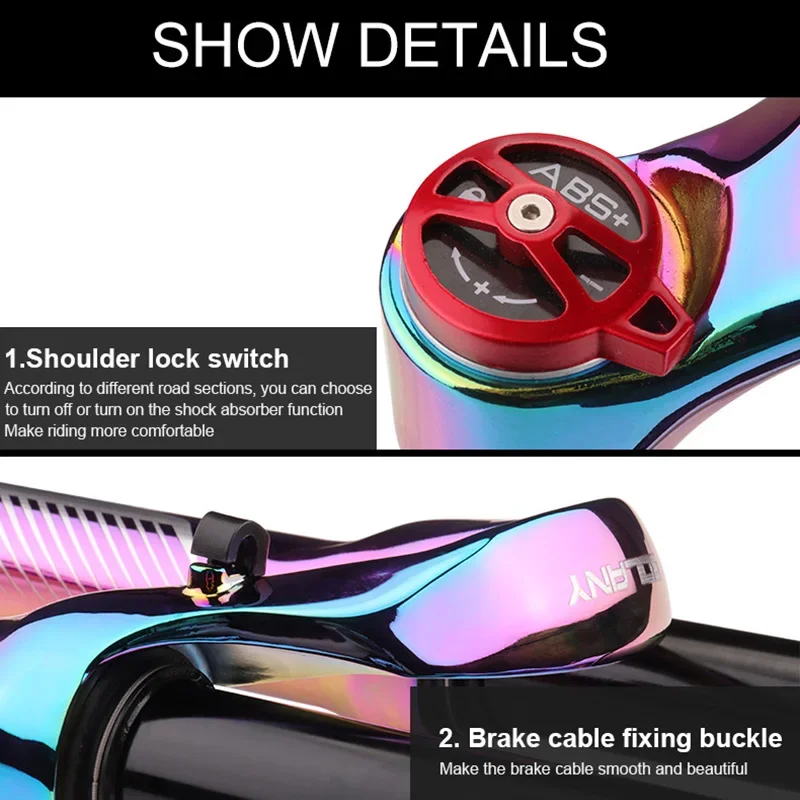 قوس قزح 27.5/ 29er تعليق الهوا - مراجعة Mtb Fork Air وسعره