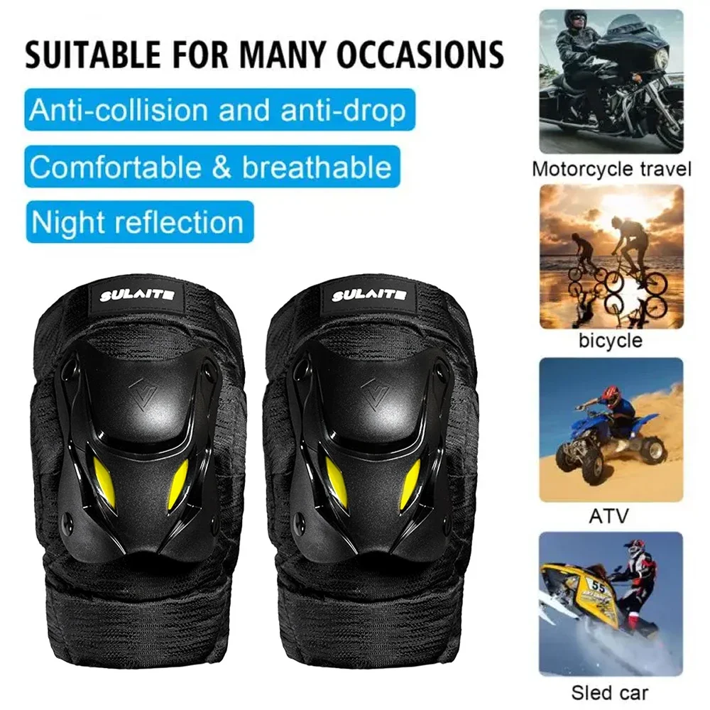 1 زوج دراجة كهربائية دراجة نار - مراجعة Mountain Biking Knee And Elbow Pads وسعره