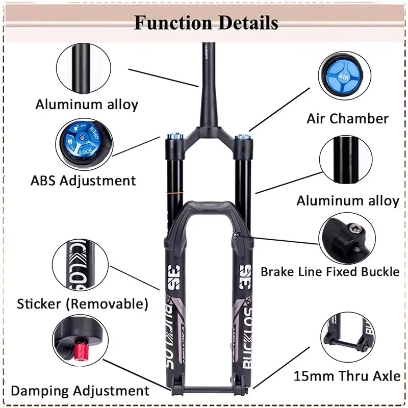شوكة تعليق هوائية من بوكلوس لل - مراجعة Mtb Fork Air وسعره