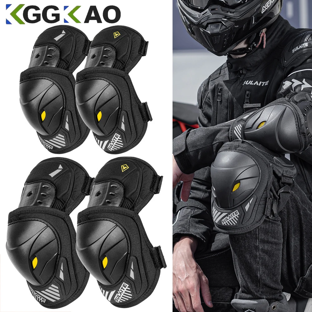 زوج من واقيات الركبة والكوع ال - مراجعة Mountain Biking Knee And Elbow Pads وسعره